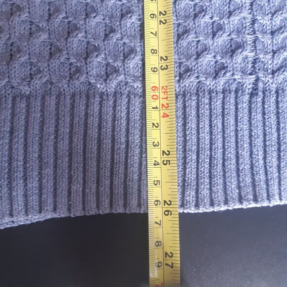 Coofandy SZ L Turtleneck Pastel Blue Intricate Pattern Sweater - Picture 11 of 16